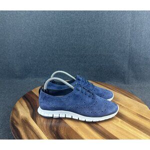Cole Haan Womens ZeroGrand Wingtip Stitchlite Shoes Sneakers Blue Sz 6B